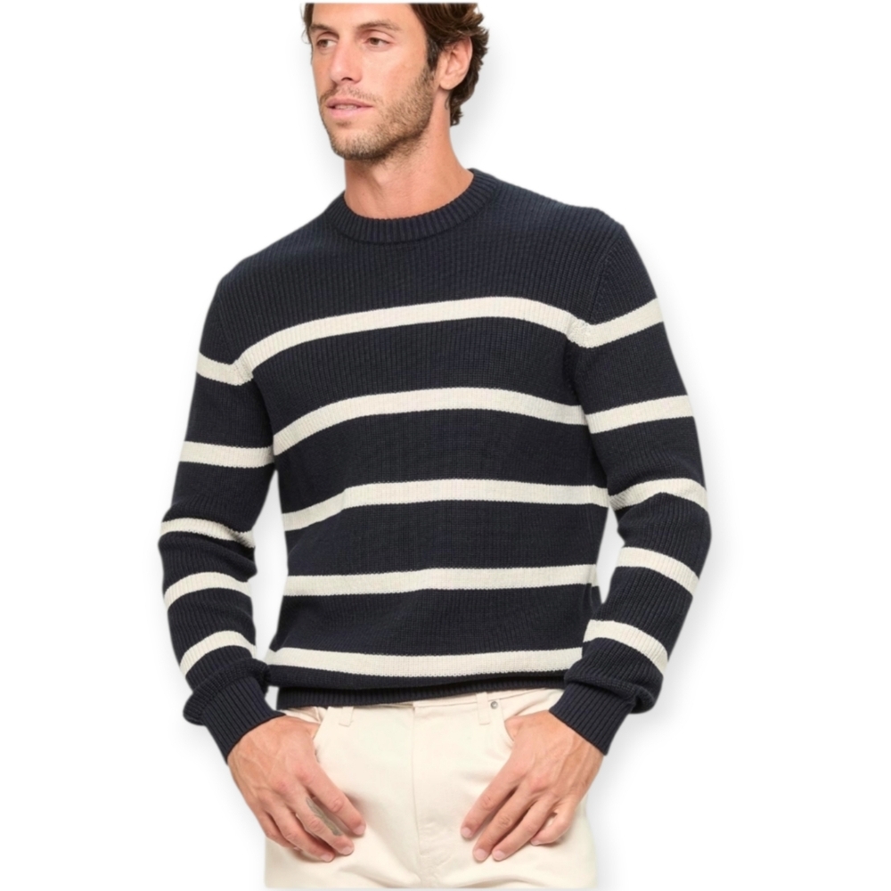 Target Man Australian Cotton Knit Fisherman Navy Jumper Sweater Size Large